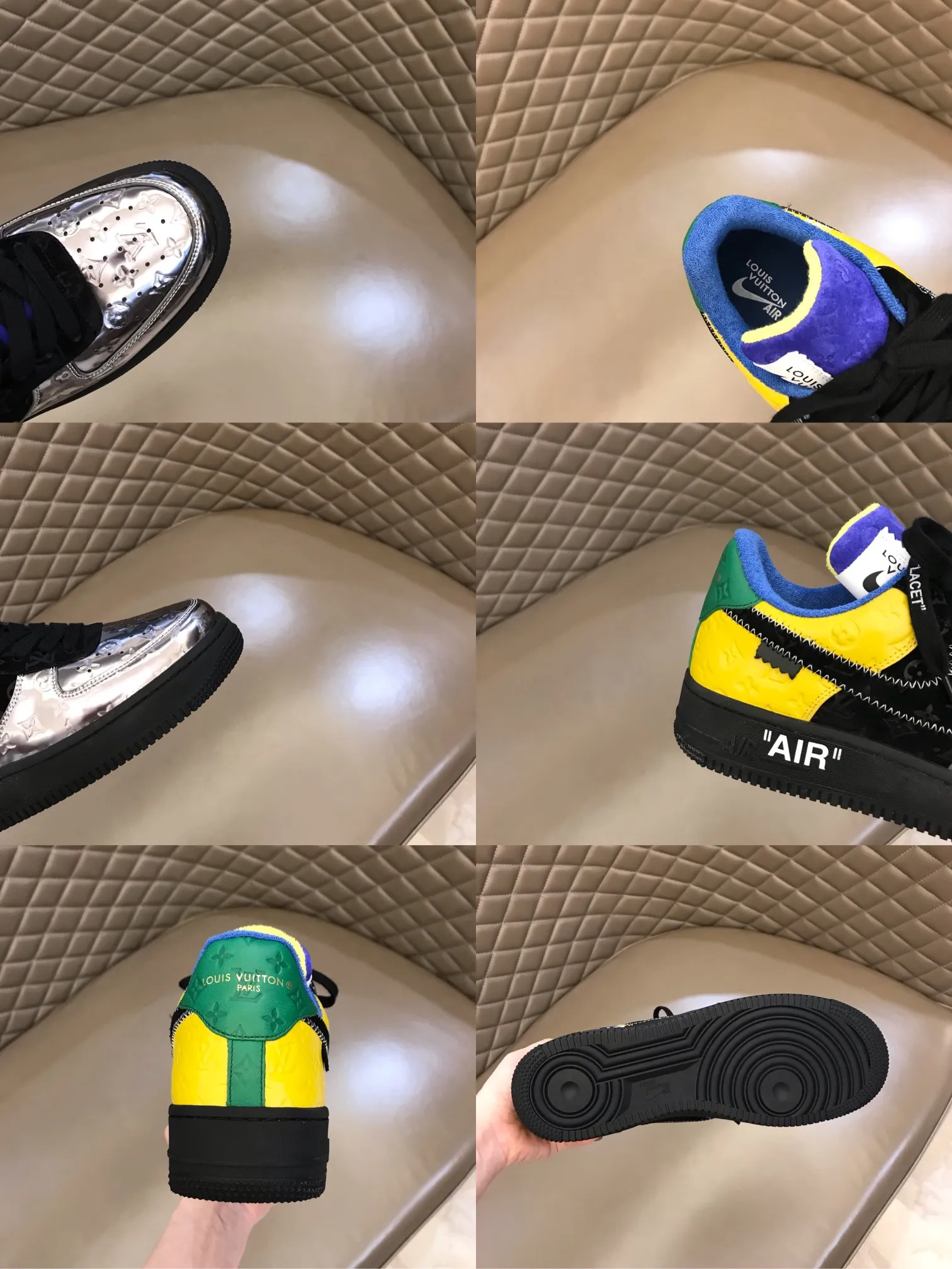 Men's shoes 💰p440 "*OUIS *UITTO*" x OFF-WHITE x Nike tripartite collaboration! Trendy and cool men's casual sports shoes with unrivaled color matching. The design idea basically continues the style of THE TEN. The Swoosh line and tongue label have a very familiar visual effect and are both fashionable and trendy! A must-have for fashionistas! The effect on your feet is absolutely stunning! (The original drawer packaging accessories are complete) Code number 38-45